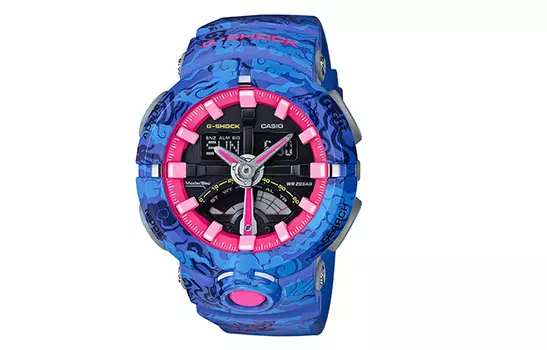 CASIO Мужские часы GA-500CG-2A с двумя жидкокристаллическими/аналоговыми дисплеями, черные