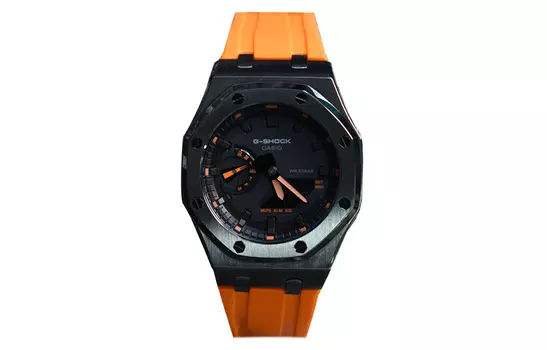 CASIO Мужские часы с двойным дисплеем, жидкокристаллическим/аналоговым циферблатом, 44 мм, черные