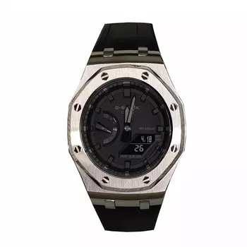 CASIO Мужские часы с двойным жидкокристаллическим/аналоговым дисплеем, черные