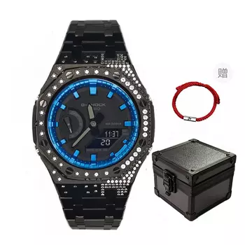 CASIO Мужские часы с двойным жидкокристаллическим/аналоговым дисплеем, черные