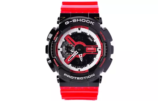 CASIO Мужские часы с двойным жидкокристаллическим/аналоговым дисплеем, черные, GA-110RB-1A