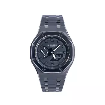 CASIO Мужские часы с двойным жидкокристаллическим/аналоговым дисплеем, черные