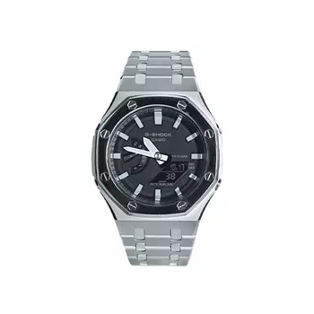 CASIO Мужские часы с двойным жидкокристаллическим/аналоговым дисплеем, черные
