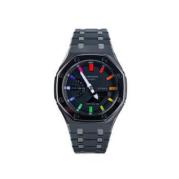 CASIO Мужские часы с двойным жидкокристаллическим/аналоговым дисплеем, черные