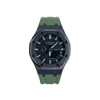 CASIO Мужские часы с двойным жидкокристаллическим/аналоговым дисплеем, черные