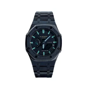 CASIO Мужские часы с двойным жидкокристаллическим/аналоговым дисплеем, черные