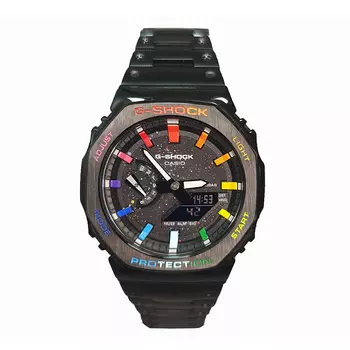 CASIO Мужские часы с двойным жидкокристаллическим/аналоговым дисплеем, черные