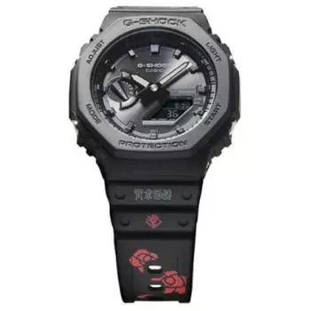 CASIO Мужские часы с двойным жидкокристаллическим/аналоговым дисплеем, черные