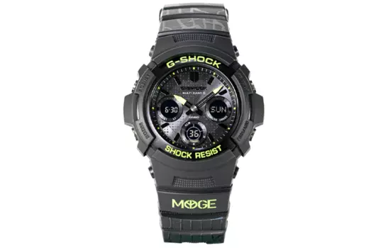 CASIO Мужские часы с двойным жидкокристаллическим/аналоговым дисплеем, черные