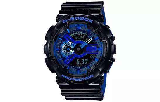CASIO Мужские часы с двойным жидкокристаллическим/аналоговым дисплеем, черные, GA-110LPA-1A