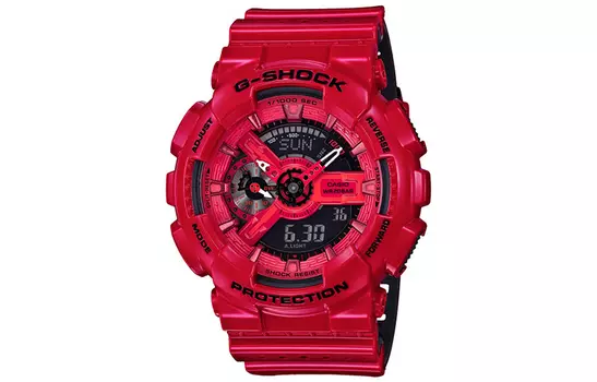 CASIO Мужские часы с двойным жидкокристаллическим/аналоговым дисплеем, черные, GA-110LPA-4A