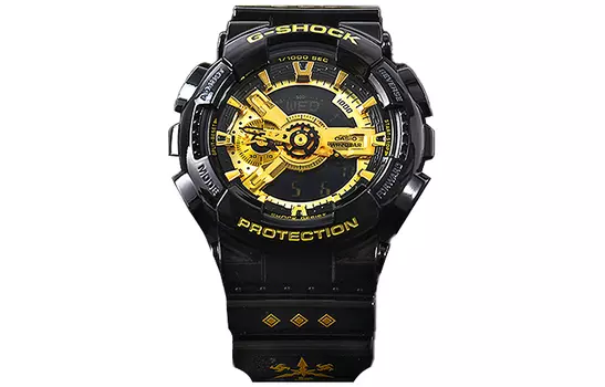 CASIO Мужские часы с двойным жидкокристаллическим/аналоговым дисплеем, черные, GA-110GBRZ