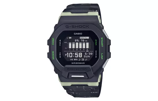 CASIO Мужские часы серии G-SQUAD Black GBD-200LM-1PRT