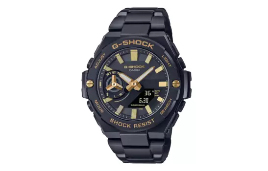 CASIO Мужские часы серии G-STEEL, черные, GSTB500BD1A9ER