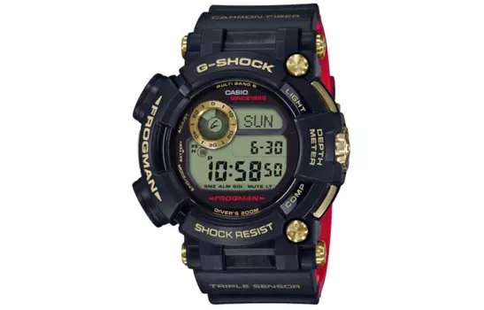 CASIO Мужские часы серии MASTER OF G-SEA 53,3 мм, черные, GWF-D1035B-1