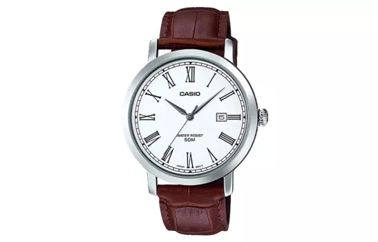 CASIO Мужские часы Standard Series 47 мм белого цвета MTP-E149L-7B