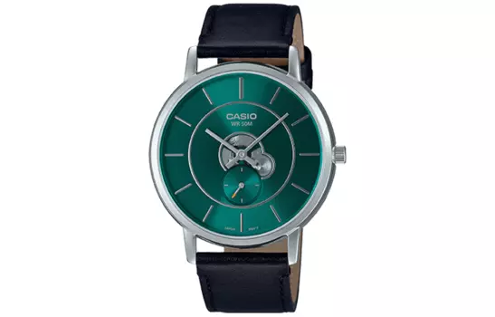 CASIO Мужские часы Standard Series 48 мм, зеленые, MTP-B130L-3AV