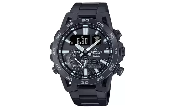 CASIO Мужские черные часы EDIFICE ECB-40BK-1A