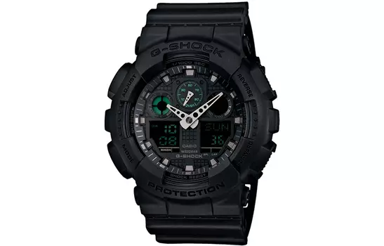 CASIO Мужские черные часы GA-100MB-1A