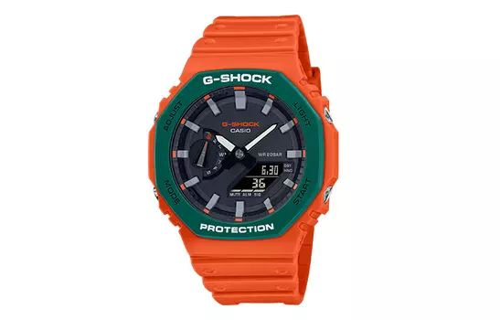 CASIO Мужские черные часы GA-2110SC-4APR