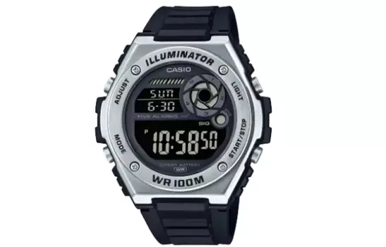 CASIO Мужские цифровые часы серии Black MWD-100H-1BV