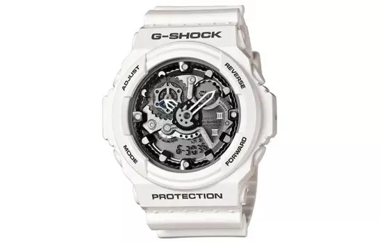 CASIO Мужские молодежные часы 55 мм белые GA-300-7A