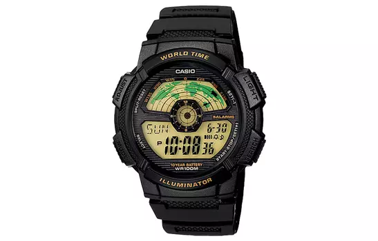CASIO Мужские молодежные черные часы AE-1100W-1BV