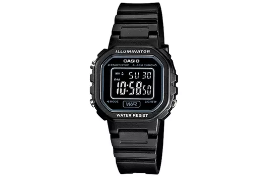CASIO Мужские молодежные черные часы LA-20WH-1B