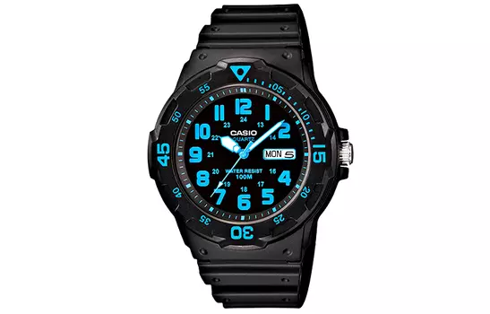 CASIO Мужские молодежные черные часы MRW-200H-2B