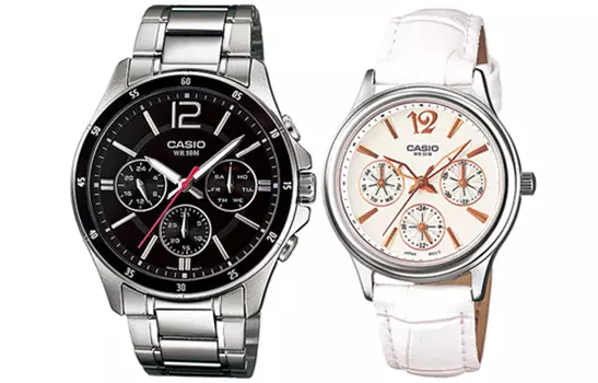 CASIO Мужские парные часы Table Series Black Watch