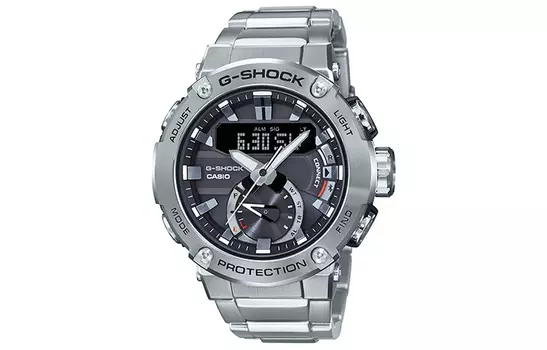 CASIO Мужские серебряные часы серии G-STEEL