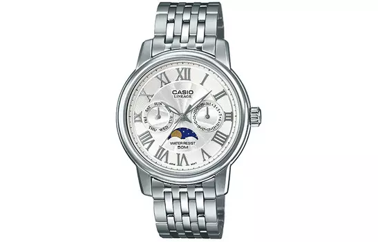 CASIO Мужские серебряные часы серии LINEAGE LIN-303D-7AV