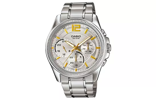 CASIO Мужские серебряные часы серии Standard