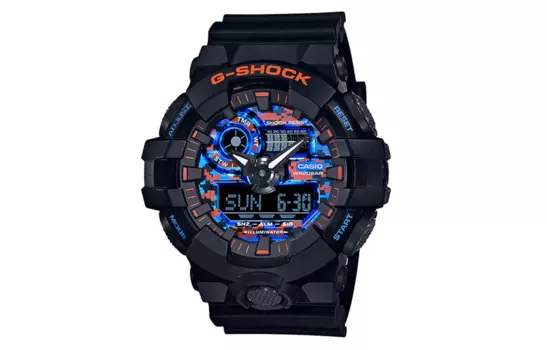 CASIO Мужские синие часы GA-700CT-1APR