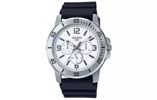 CASIO Мужские стандартные белые часы MTP-VD300-7B