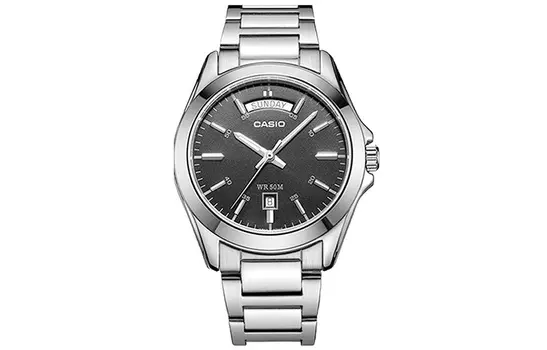 CASIO Мужские стандартные черные часы MTP-1370D-1A1
