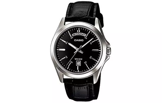 CASIO Мужские стандартные черные часы MTP-1370L-1A