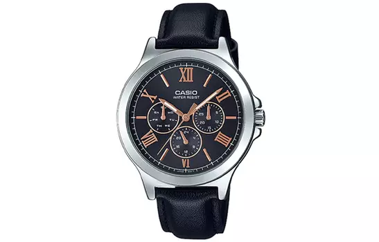 CASIO Мужские стандартные черные часы MTP-V300L-1A2