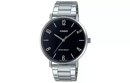 CASIO Мужские стандартные черные часы MTP-VT01D-1B2