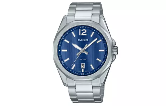 CASIO Мужские стандартные синие часы серии MTPE725D2A