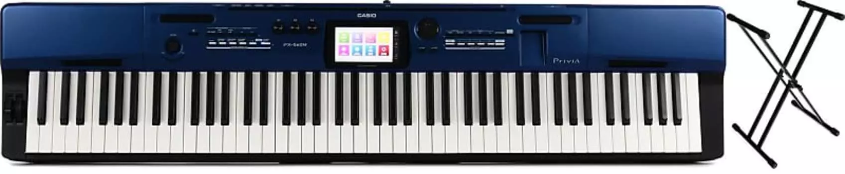 Casio Privia Pro PX-560 88-клавишное цифровое пианино с динамиками в комплекте с Gator Frameworks GFW-KEY-2000X Deluxe X-Style Keyboard Stand Casio + Gator Frameworks PX-560BE=1 GFW-KEY-2000X=1