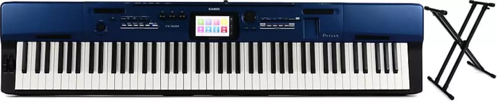 Casio Privia Pro PX-560 88-клавишное цифровое пианино с комплектом динамиков и сценическими подставками KS8291XX Стойка для клавиатуры с надежной конструкцией Casio + On-Stage PX-560BE=1 KS8291XX=1