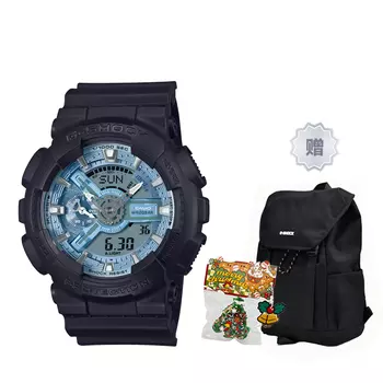 CASIO Унисекс-часы с двойным жидкокристаллическим/аналоговым дисплеем, синие, GA-110CD-1A2PR