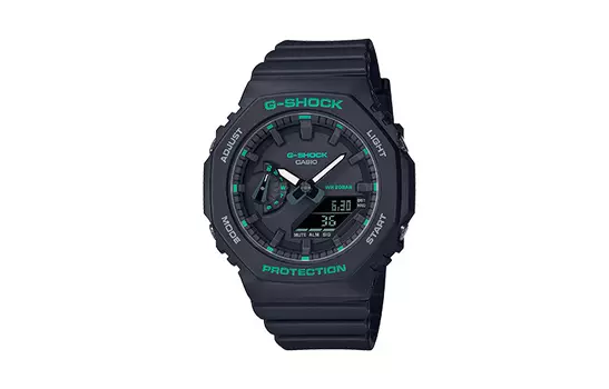 CASIO Унисекс-часы с двумя жидкокристаллическими/аналоговыми дисплеями, черные
