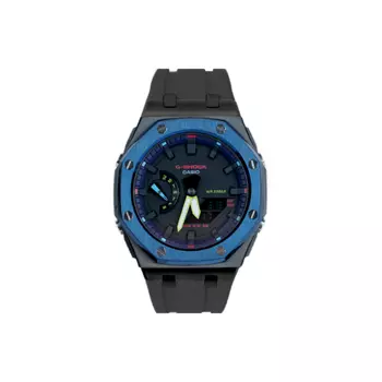 CASIO Унисекс-часы с двумя жидкокристаллическими/аналоговыми дисплеями, 44 мм, черные