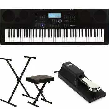 Casio WK-6600 76-клавишный портативный аранжировщик Essentials Bundle WK6600EssBun
