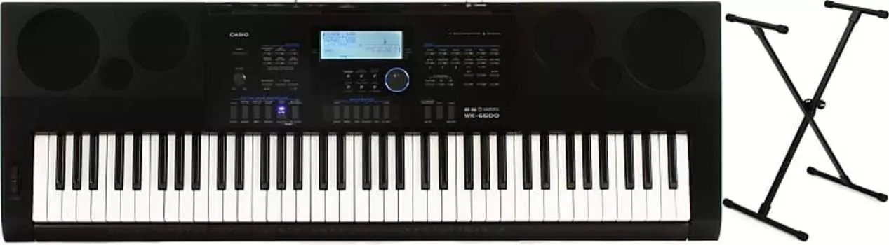 Casio WK-6600 76-клавишный портативный аранжировщик в комплекте с сценической подставкой для клавиатуры KS8190X Bullet-Nose с креплением Lok-Tight Casio + On-Stage WK-6600=1 KS8190X=1