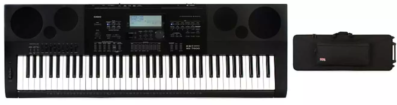 Casio WK-7600 76-клавишный портативный аранжировщик в комплекте с полужестким чехлом для клавиатуры Gator GK-76 Casio + Gator WK-7600=1 GK-76=1