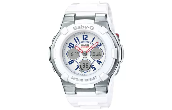 CASIO Женские часы BABY-G белого цвета BGA-110TR-7B