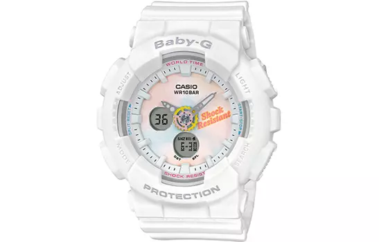CASIO Женские часы BABY-G белого цвета BA-120T